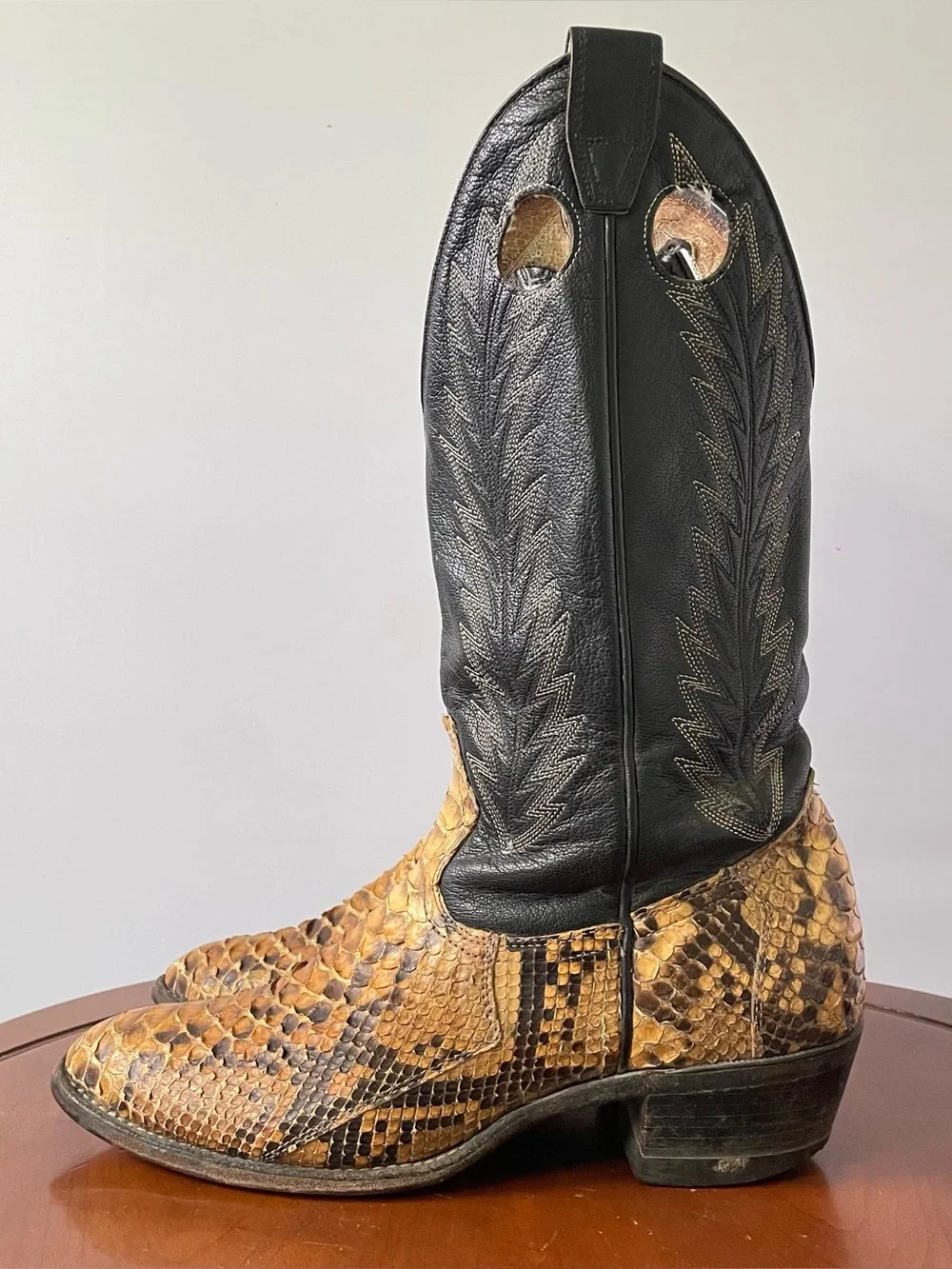 BOULET EXOTIC SNAKE SKIN MENS COWBOY BOOT | US 7 - Picture 3 of 8